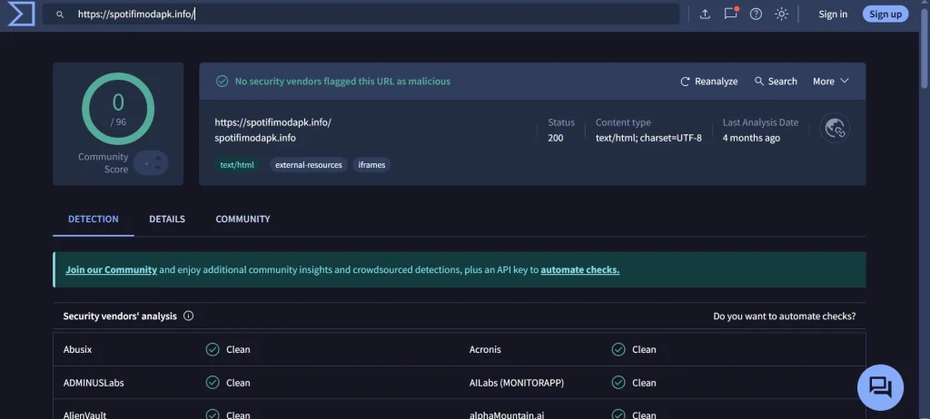 Virustotal.com – Website Trust Repor Virustotal.com – Website Trust Repor